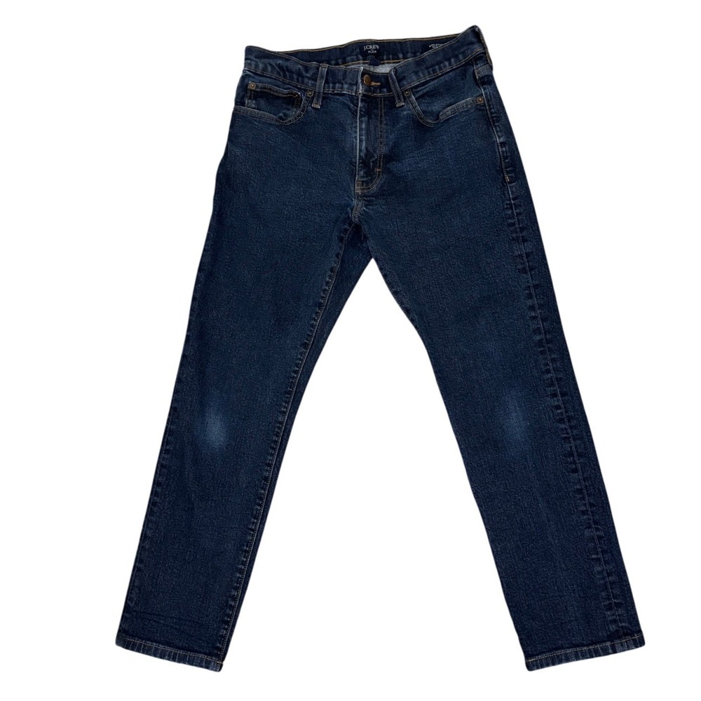 J.Crew Flex Athletic Slim Jeans *Hemmed* Mens 29x26 Dark Wash Indigo Blue AZ858